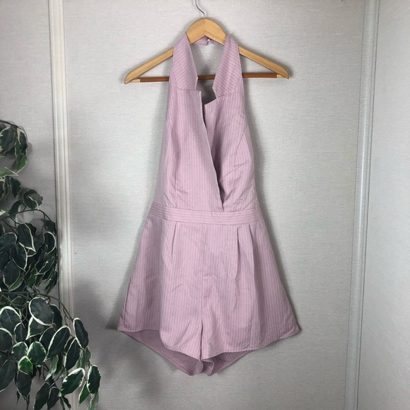 Charlotte Russe Pants - Charlotte Russe Pink and white striped romper!